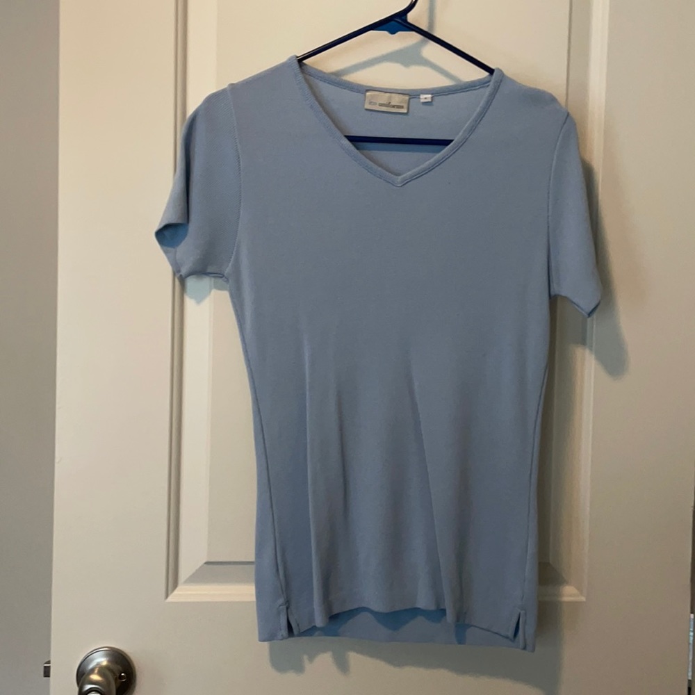Light blue top